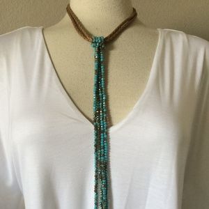 Jamierocks Bohemian Crystal Bead Lariat Necjkace
